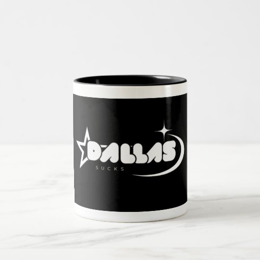 Dallas Sucks Bold Statement Coffee Mug ツートーンマグカップ (中央)
