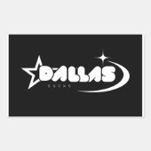 Dallas Sucks Stickers – Rivalry Decal 長方形シール (正面)