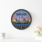Dallas Texas ラージ壁時計 (ホーム)