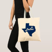 Dallas, Texas Lone Star State Map Cute DFW Texan トートバッグ (正面(商品))