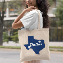 Dallas, Texas Lone Star State Map Cute DFW Texan トートバッグ