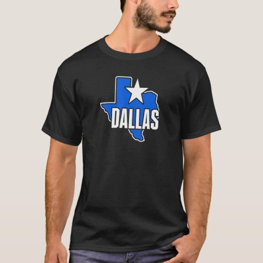 Dallas Texas Map for proud Dallasite Tシャツ (正面)
