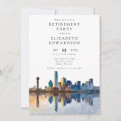 Dallas Texas Skyline Retirement Party 招待状 (正面)