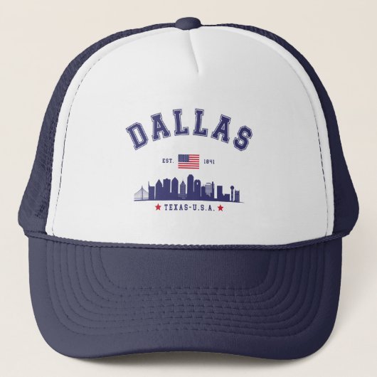 Dallas Texas Skyline Scene キャップ (正面)