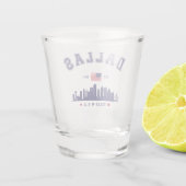 Dallas Texas Skyline Scene ショットグラス (裏面)