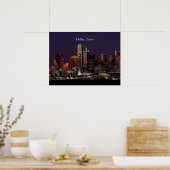 Dallas, Texas skyline view, ポスター (キッチン)