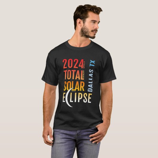 Dallas Texas TX Total Solar Eclipse 2024 5 Tシャツ (正面フル)