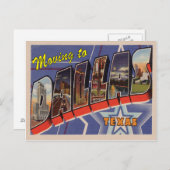 Dallas TXヴィンテージおもしろいへの移動アドレスの変更 案内ポストカード (正面/裏面)