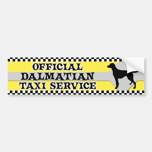 Dalmatianタクシーサービスバンパーステッカー バンパーステッカー (正面)