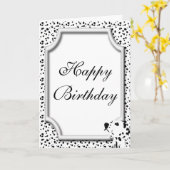 Dalmatianバースデー・カード カード (黄色い花)