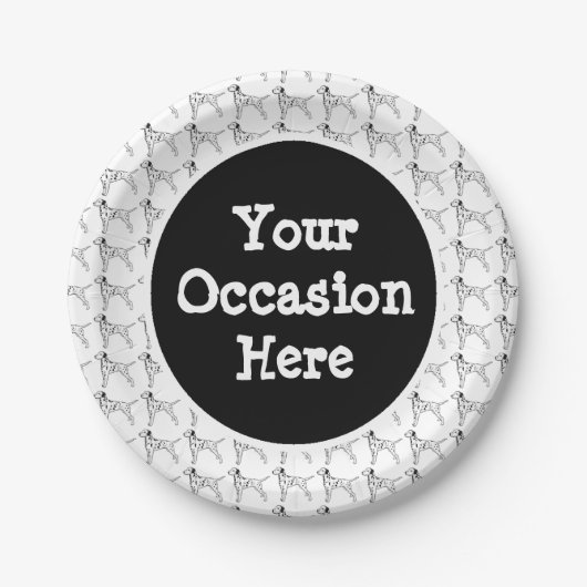 Dalmatianパーティーは個人化なります ペーパープレート (正面)