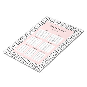 Dalmatianプリント の食料雑貨のリスト ノートパッド