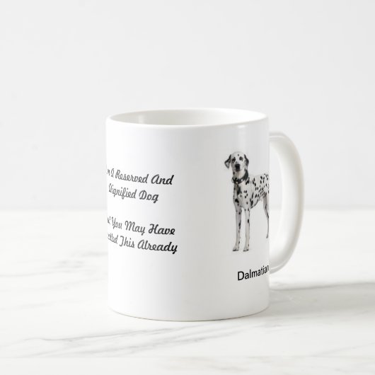 Dalmatianマグ- 2つのイメージおよびモチーフの… コーヒーマグカップ (正面右)