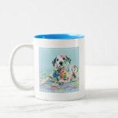 Dalmatian子犬 ツートーンマグカップ (左)
