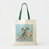 Dalmatian子犬 トートバッグ (正面)
