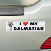 Dalmatian愛ステッカー バンパーステッカー (車上)