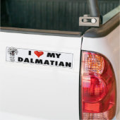 Dalmatian愛ステッカー バンパーステッカー (トラック上)