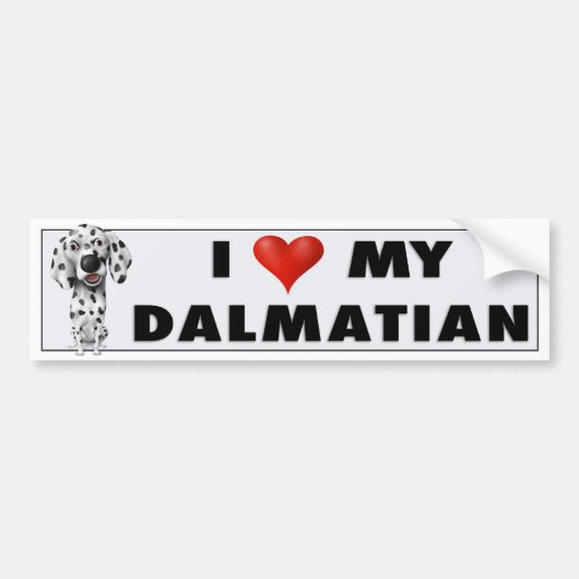 Dalmatian愛ステッカー バンパーステッカー (正面)