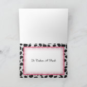 Dalmatian点パターンピンクは感謝していしています サンキューカード (内部)