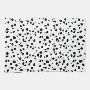 Dalmatian点、Dalmatianプリント、Dalmatian毛皮 キッチンタオル