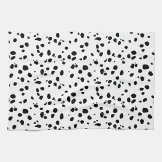 Dalmatian点、Dalmatianプリント、Dalmatian毛皮 キッチンタオル