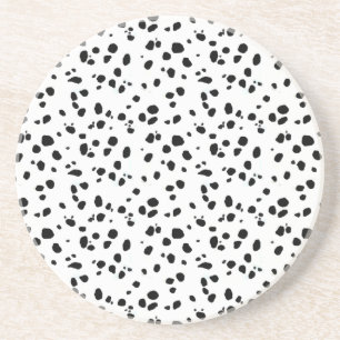 Dalmatian点、Dalmatianプリント、Dalmatian毛皮 コースター