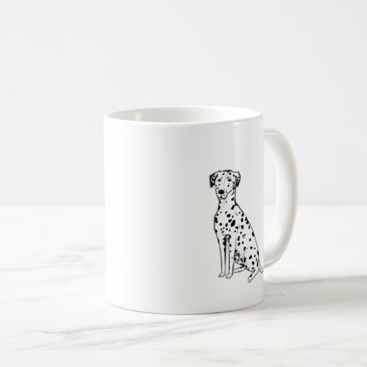 Dalmatian犬のカスタマイズ可能なプロダクト コーヒーマグカップ (正面右)