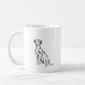 Dalmatian犬のカスタマイズ可能なプロダクト コーヒーマグカップ (左)