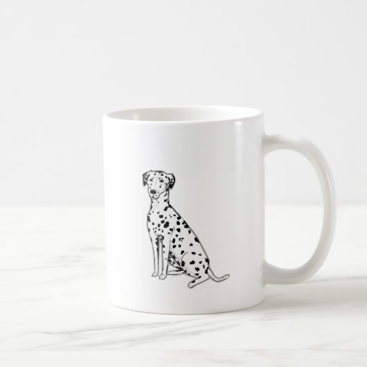 Dalmatian犬のカスタマイズ可能なプロダクト コーヒーマグカップ (右)