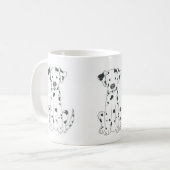 Dalmatian犬のコーヒー・マグ コーヒーマグカップ (正面左)
