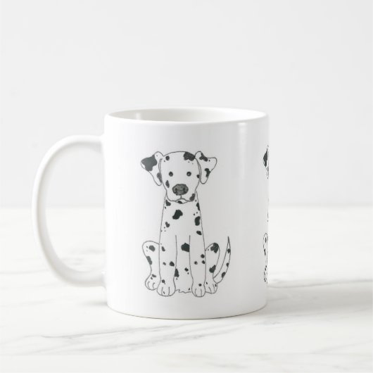 Dalmatian犬のコーヒー・マグ コーヒーマグカップ (左)