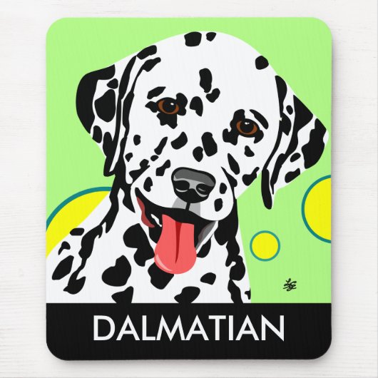 Dalmatian犬のマウスパッド マウスパッド (正面)