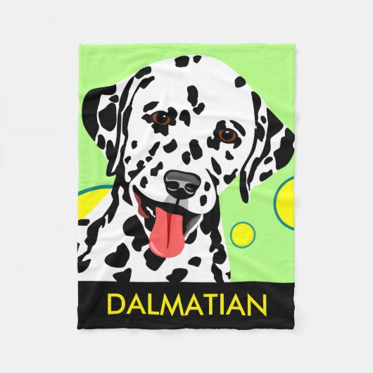 Dalmatian犬の恋人のギフト フリースブランケット (正面)