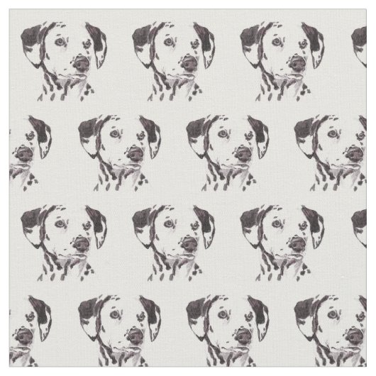 Dalmatian犬の芸術の生地 ファブリック (クローズアップ)