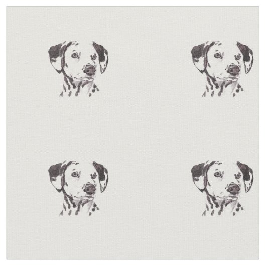 Dalmatian犬の芸術の生地 ファブリック (クローズアップ)