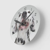 Dalmatian犬の閉めて下さい ラウンド壁時計 (傾斜)
