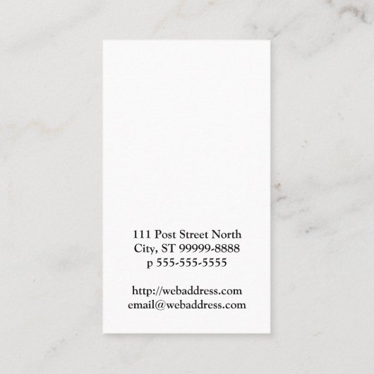 Dalmatian犬 名刺 (裏面)