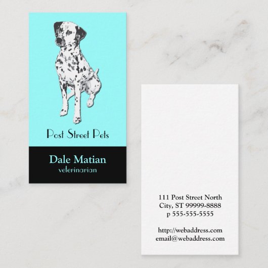 Dalmatian犬 名刺 (正面/裏面)