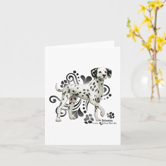 Dalmatian カード (黄色い花)