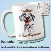 Dalmatian、犬の名前を追加、文字の変更 コーヒーマグカップ