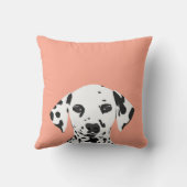 Dalmatian – 犬の恋人のための可愛い犬のイラストレーション クッション (裏面)