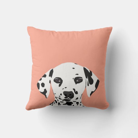 Dalmatian – 犬の恋人のための可愛い犬のイラストレーション クッション (裏面)