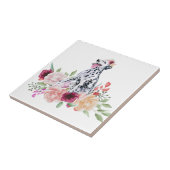 Dalmatian 遊's in Flowers Ceramic Tile タイル (側面)