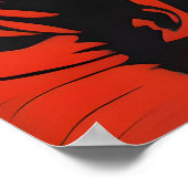 Dalmatian Astronaut Poster, Dalmatian Retro Print ポスター (角)