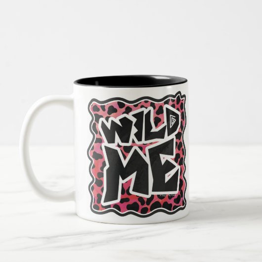 Dalmatian Black and Red with Wild Me ツートーンマグカップ (左)