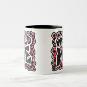 Dalmatian Black and Red with Wild Me ツートーンマグカップ (中央)