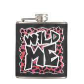 Dalmatian Black and Red with Wild Me フラスク (正面)