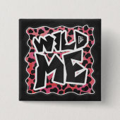 Dalmatian Black and Red with Wild Me 缶バッジ (正面)