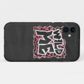 Dalmatian Black and Red with Wild Me Case-Mate iPhoneケース (裏面(横))