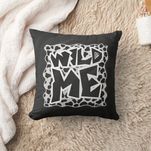 Dalmatian Black and White with Wild Me クッション (ブランケット)